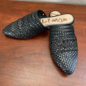 Sam Edelman Natalya Black Woven Mules